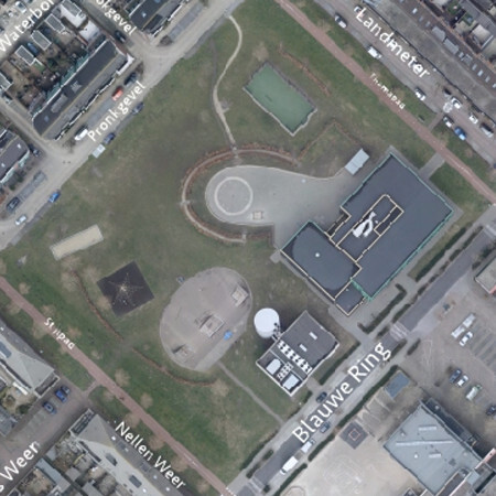 luchtfoto van het park Saendelft-Oost